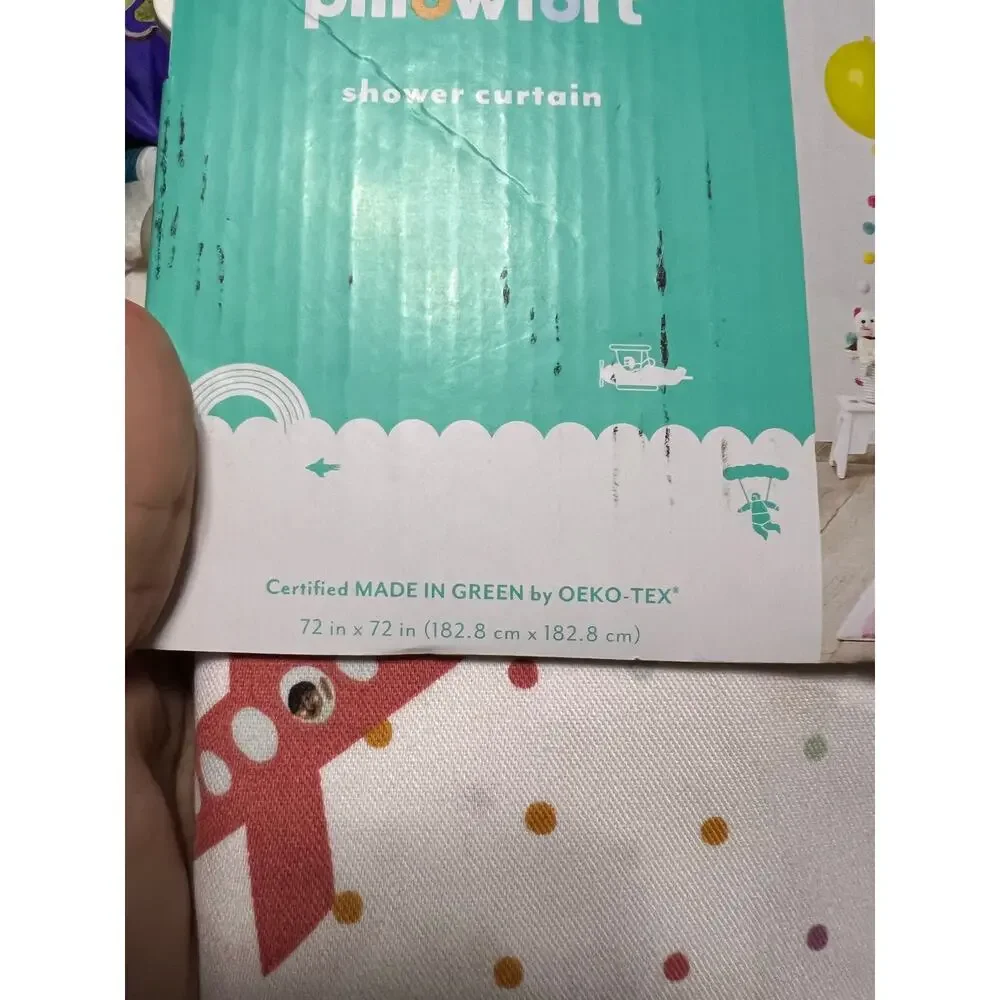 Pillowfort Shower Curtian Polka Dot Children Pals 72